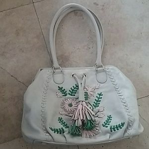 Fiore large beige handbag